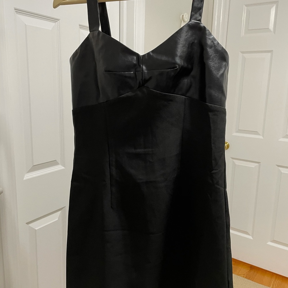 Black Dress- leather type top